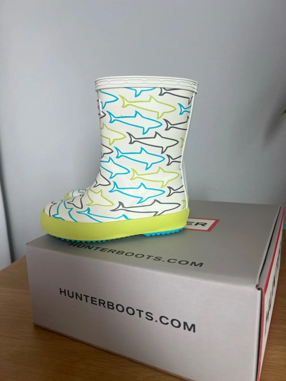 Hunter First Classic Toddler Boots Shark Design UK 5 US 6
